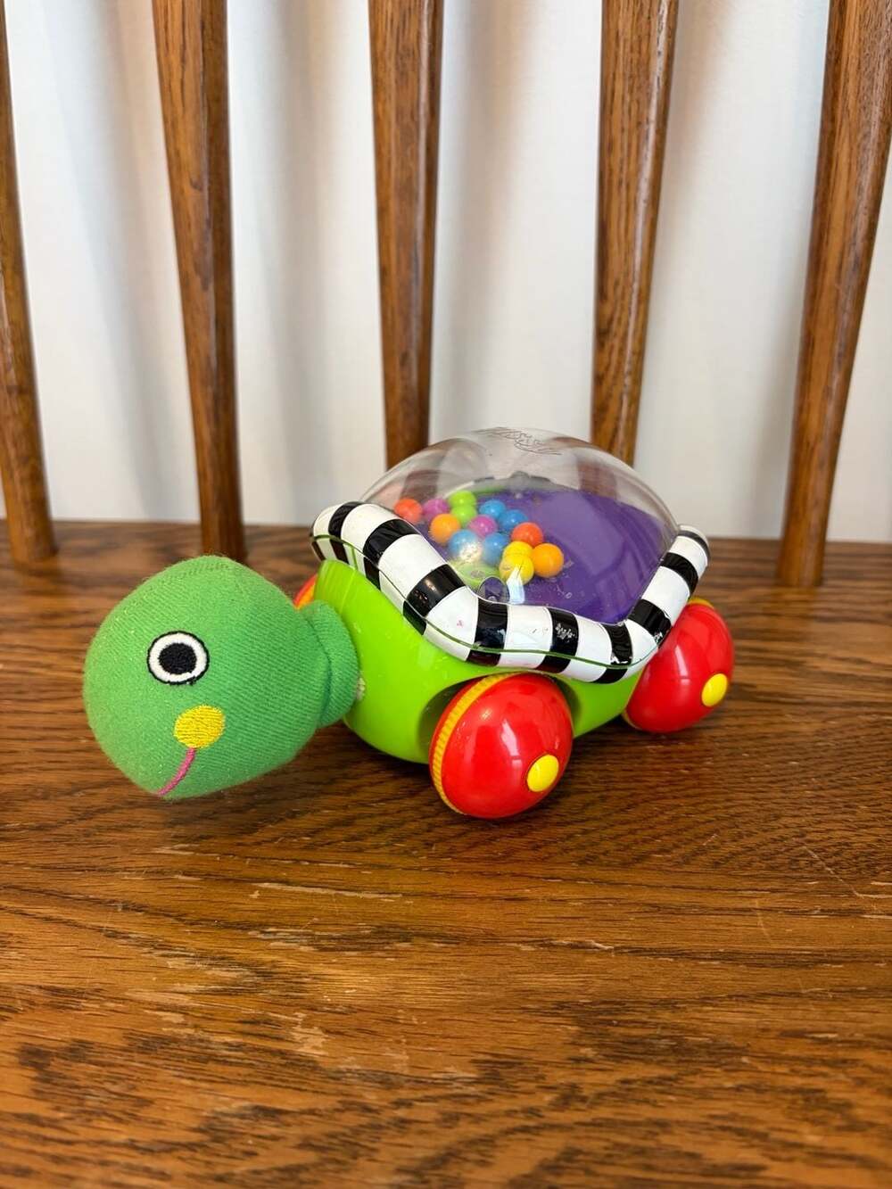Sassy Turtle Baby Toy Green Pop Pullback